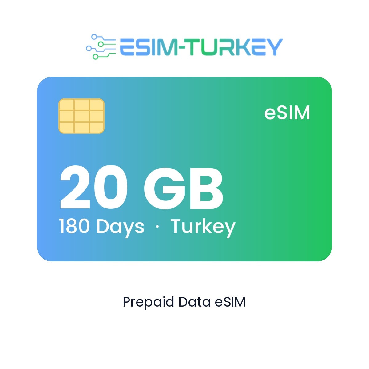 Turkey eSIM 20 GB - 180 Days